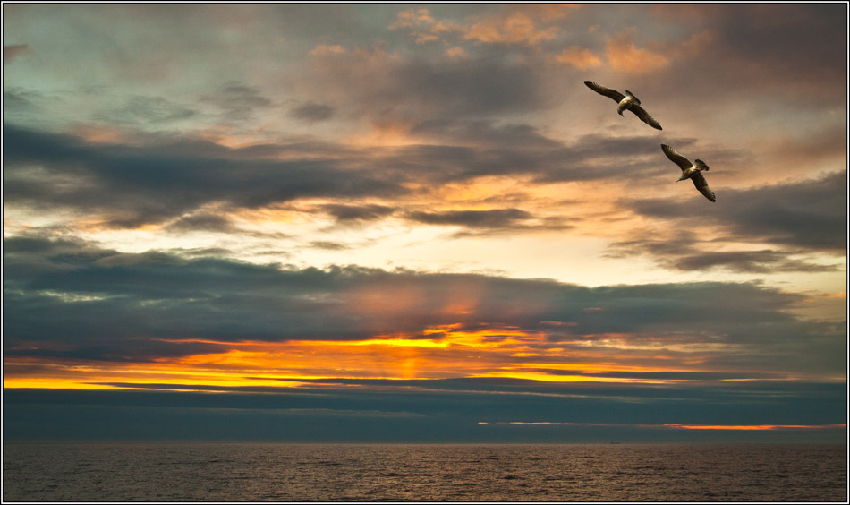 bei Sonnenuntergang ...