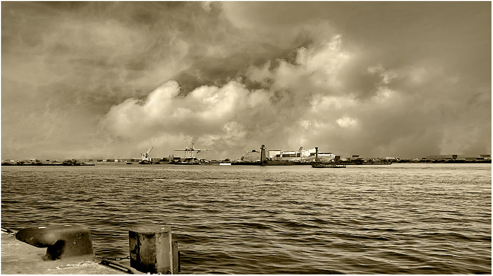 Ein Blick auf die Elbe