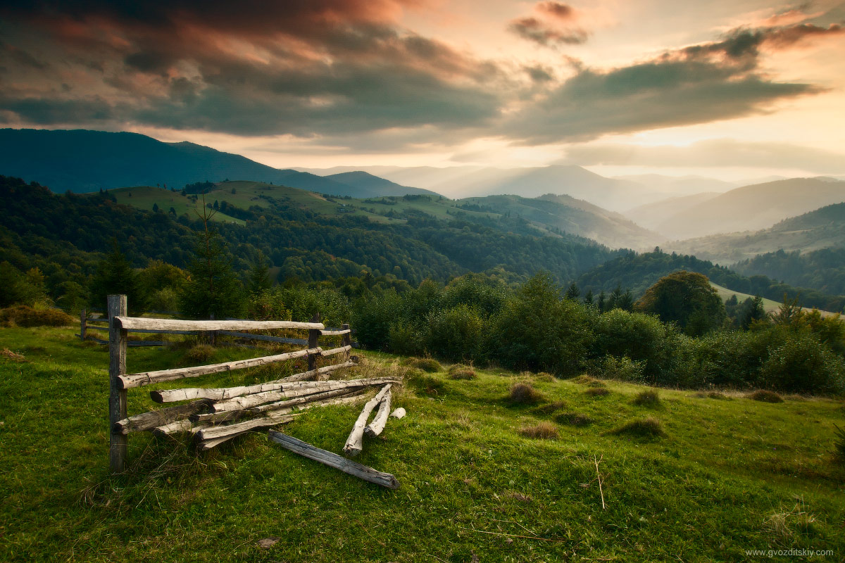 Sonnenuntergang an der Kamenka