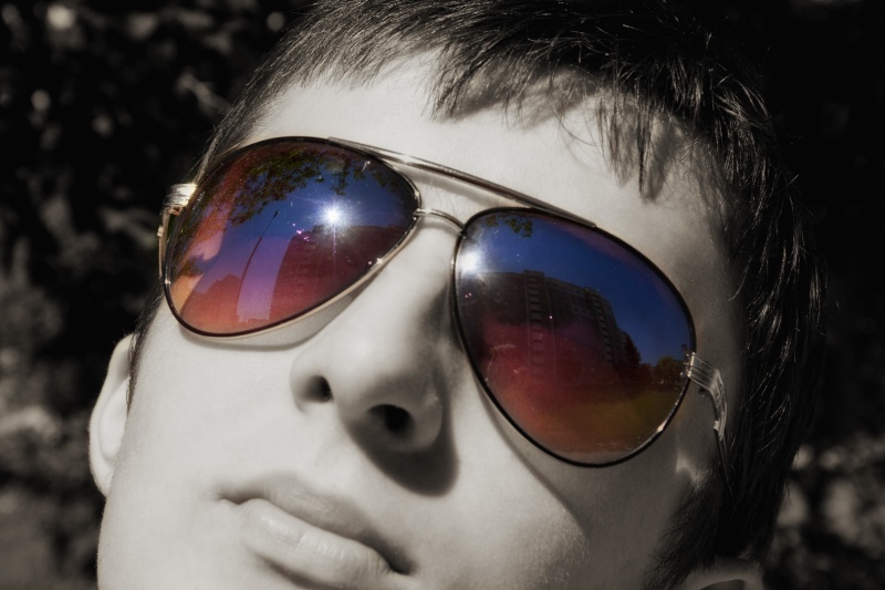 Mit Blick auf die Sonne