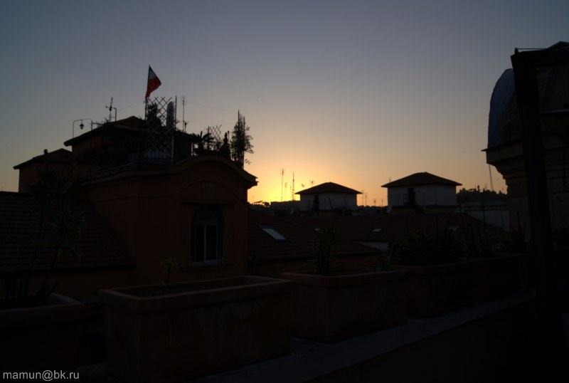 Sonnenuntergang in Rom