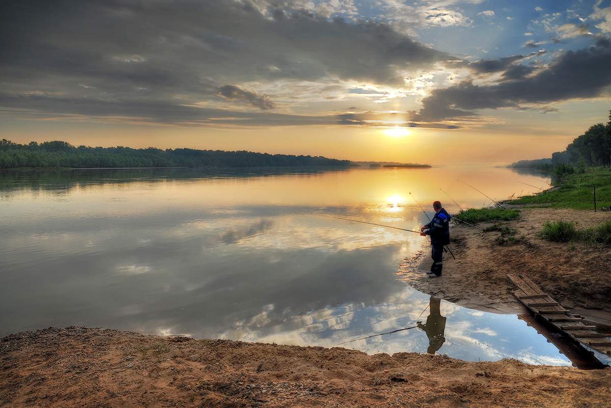 Dawn über die Fischerei