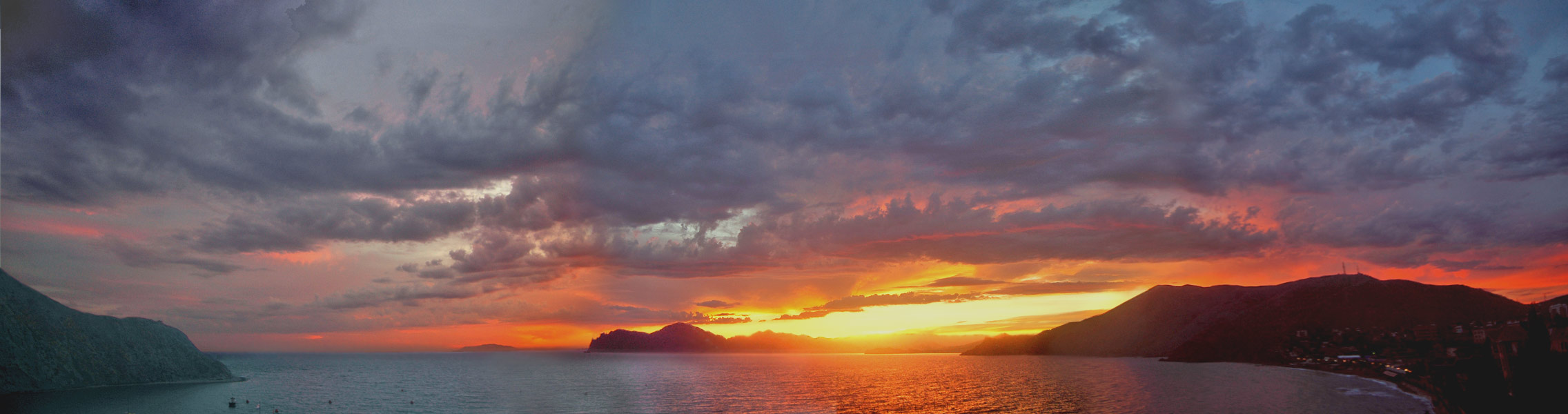 Glitzernde Sonnenuntergang