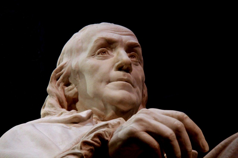 Fragment des Denkmals für Benjamin Franklin