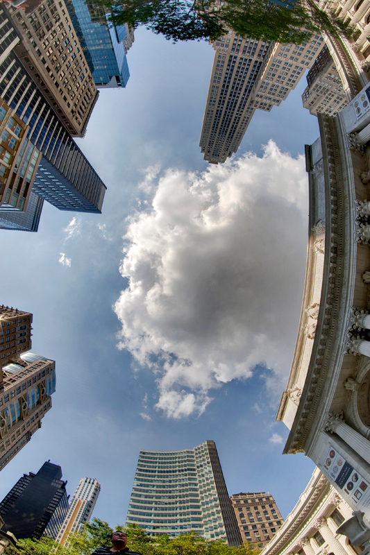 ... Selbstbildnis in der Nähe der NY-Bibliothek ...