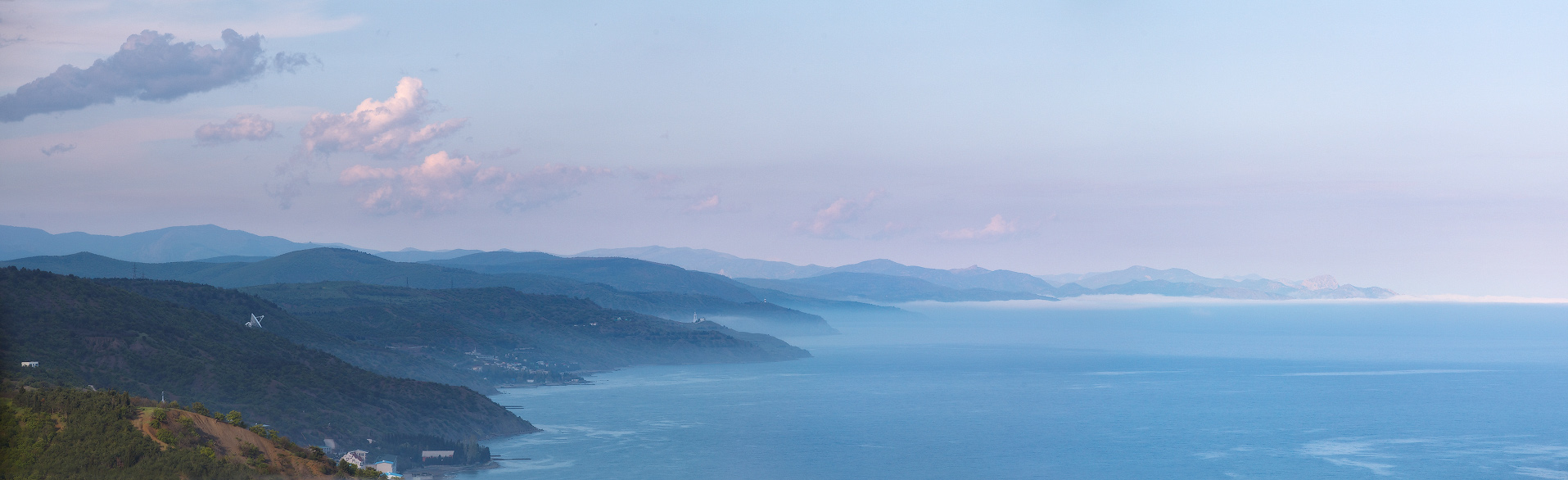 Auf der nebligen Ufer des