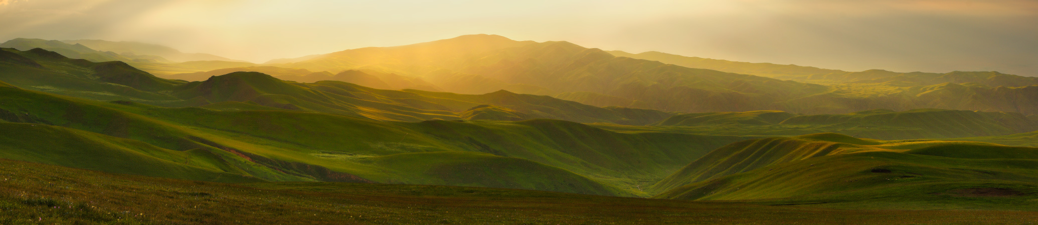 Ushkonyr. Evening Panorama