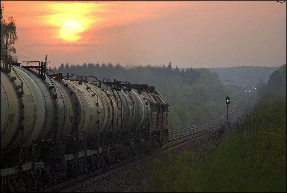Vecher.Peregon. Vor der Station