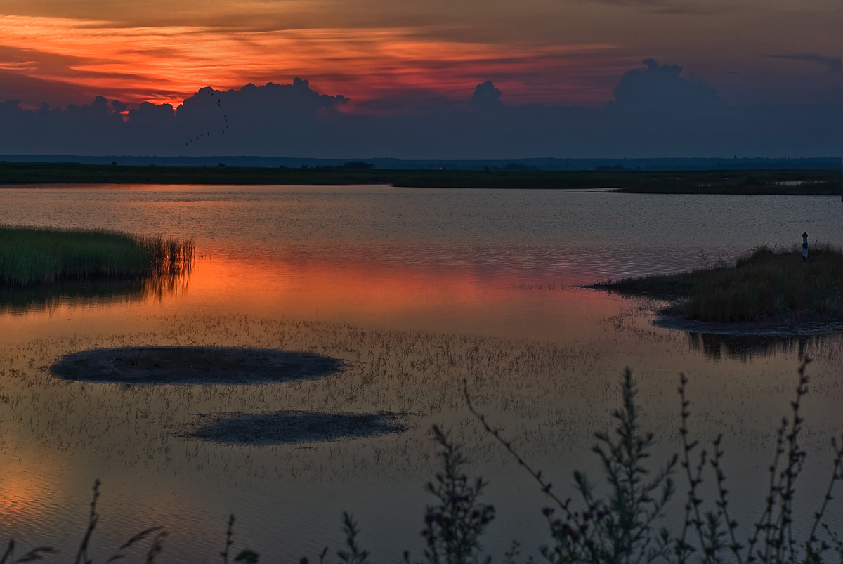 Jets Sonnenuntergang letzten ein lila