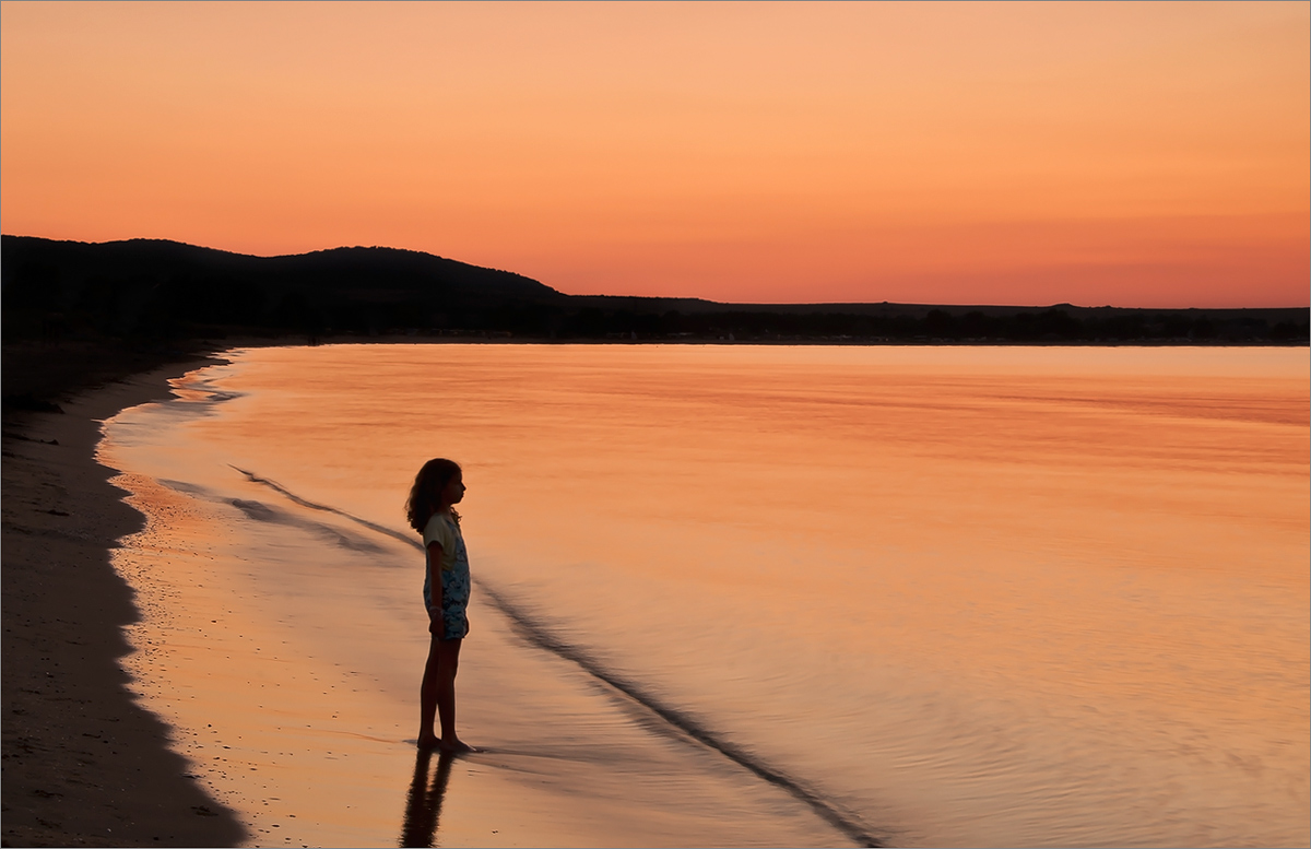 Meeting auf den Sonnenuntergang.