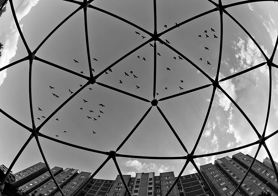 Himmel in einem Käfig.