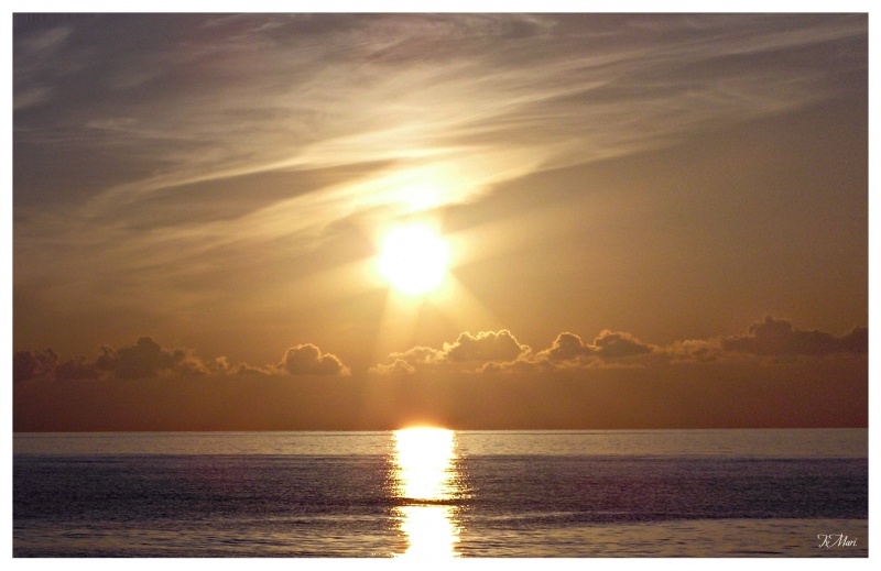 Vanilla-beige Sonnenuntergang.