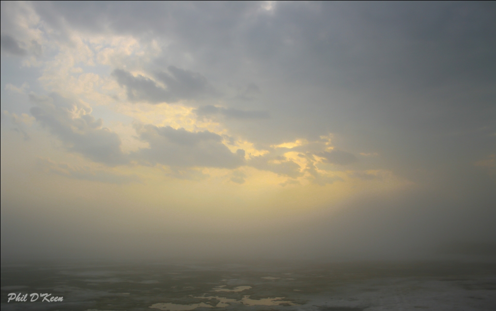 Nebel im Frühjahr Eis
