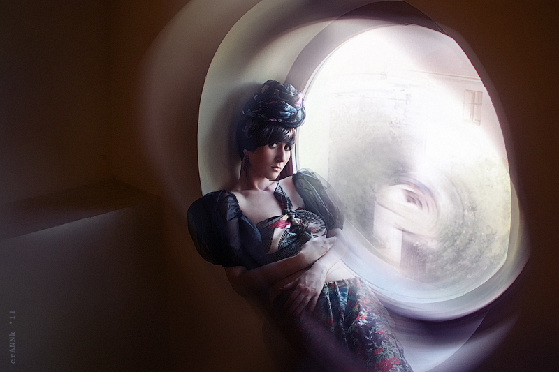 Porträt eines Mädchens in einem Turban