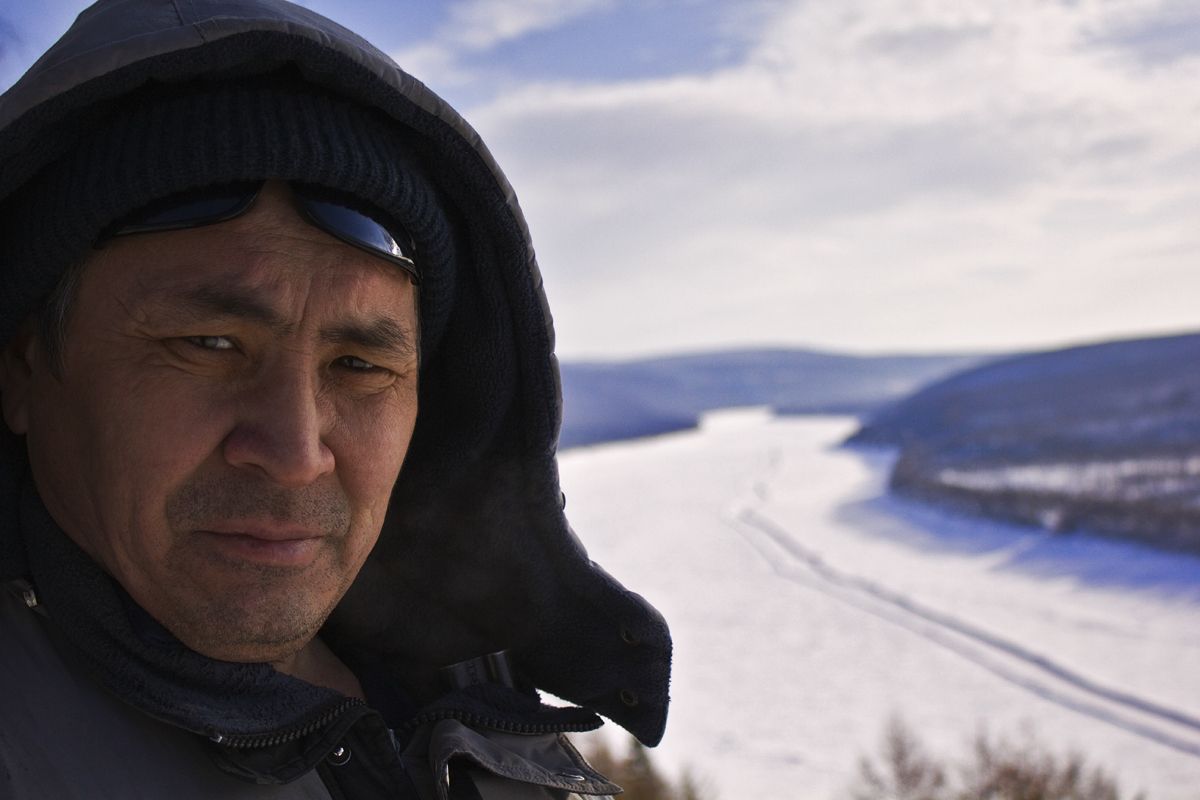 Chakassien in Ewenken. Road im Süden.