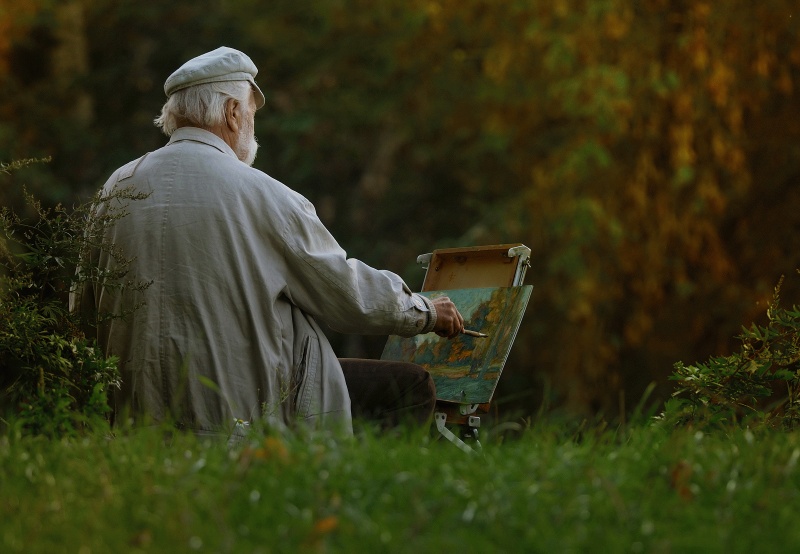 Zeichnen Künstler Herbst