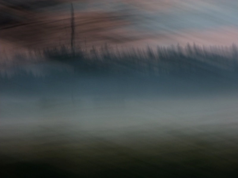 Misty Morgen am Strand