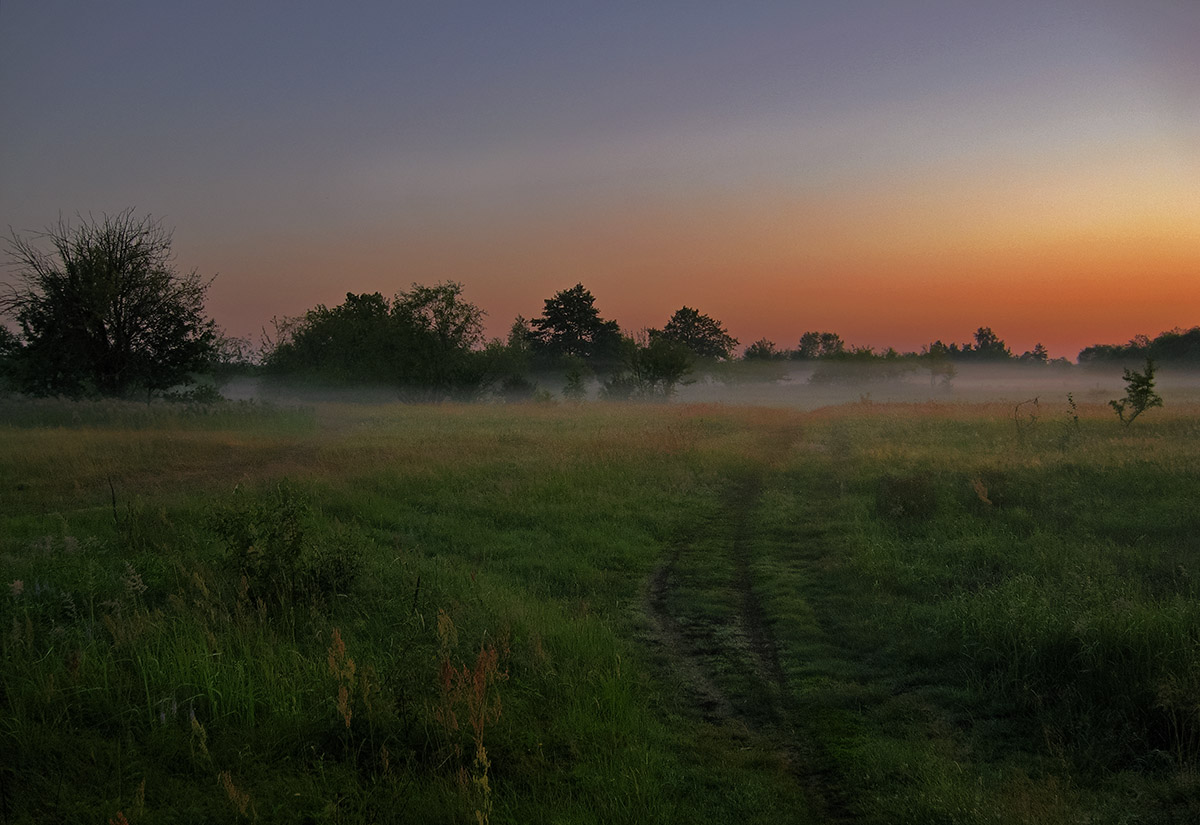 Der Morgen beginnt mit der Morgendämmerung
