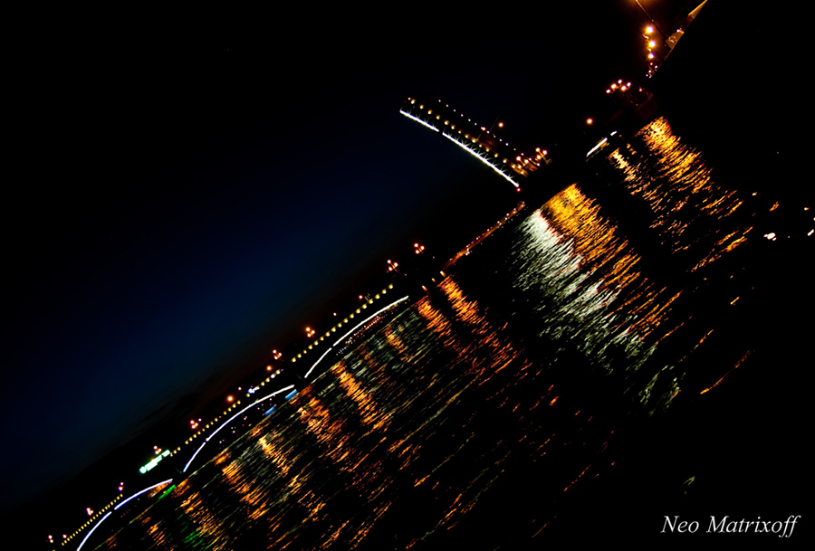 St. Petersburg. Night. Zugbrücke. 2. (St. Petersburg. Night. Bridge.)