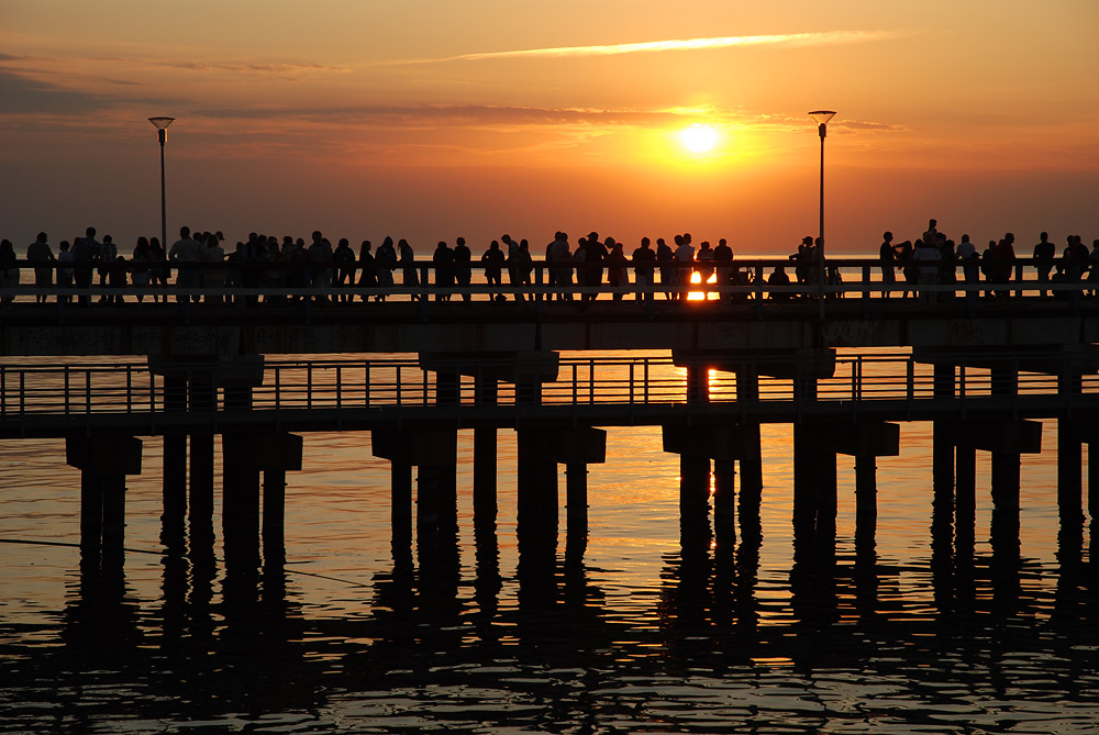Sehen Sie den Sonnenuntergang
