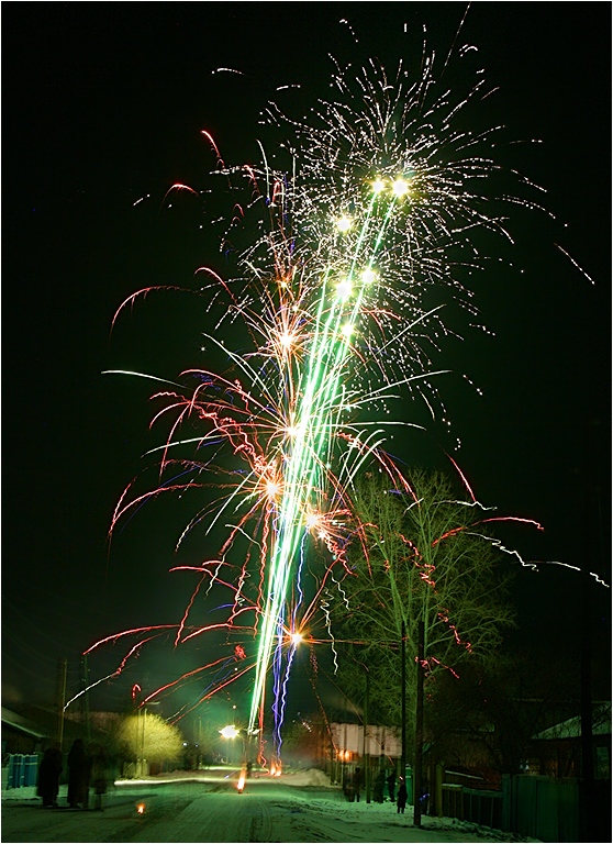 Dorf Feuerwerk