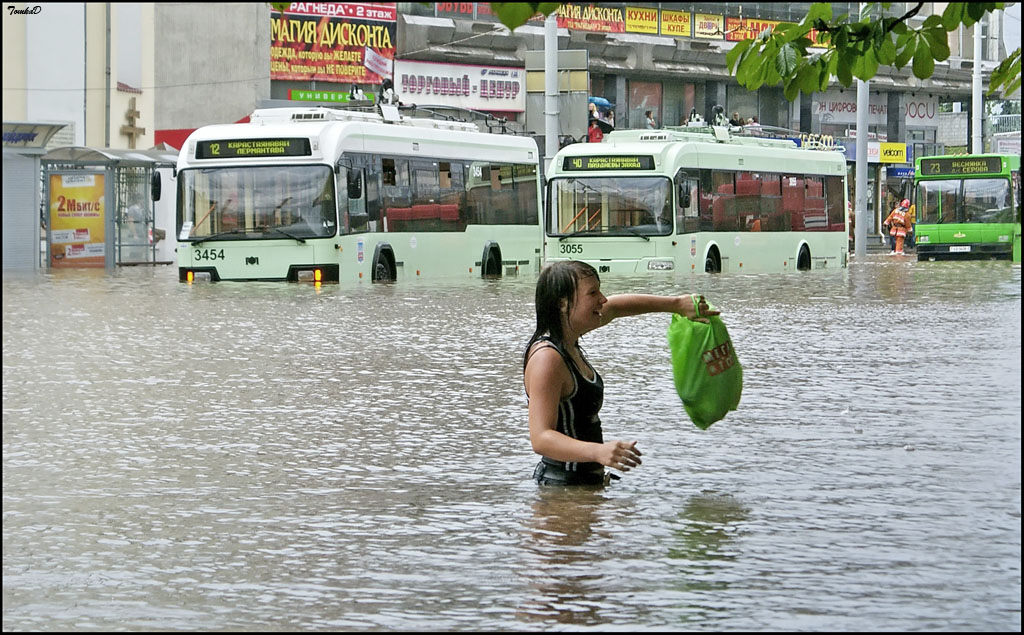 Einmal, während eines Hochwassers