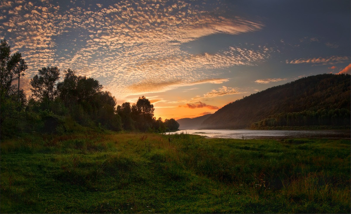 Cirrus Wolken Sonnenuntergang