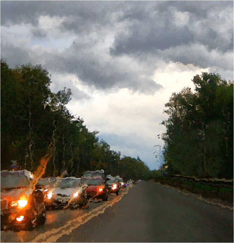 Die Straße, die regen ....