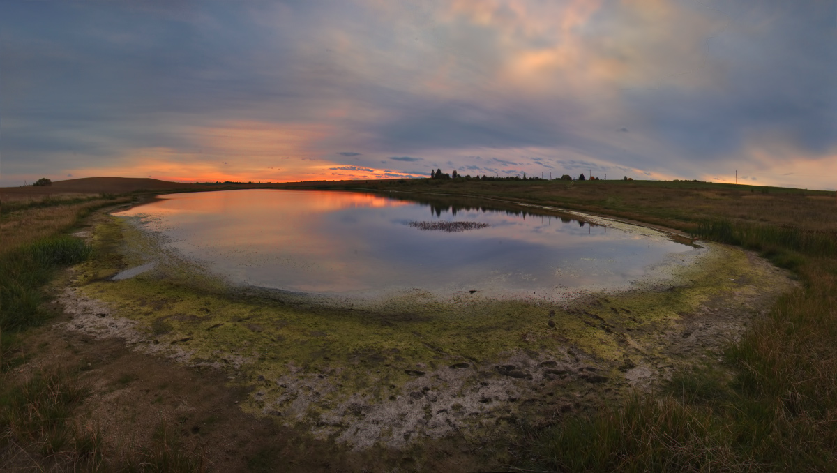 Saucer voll Sonnenuntergang