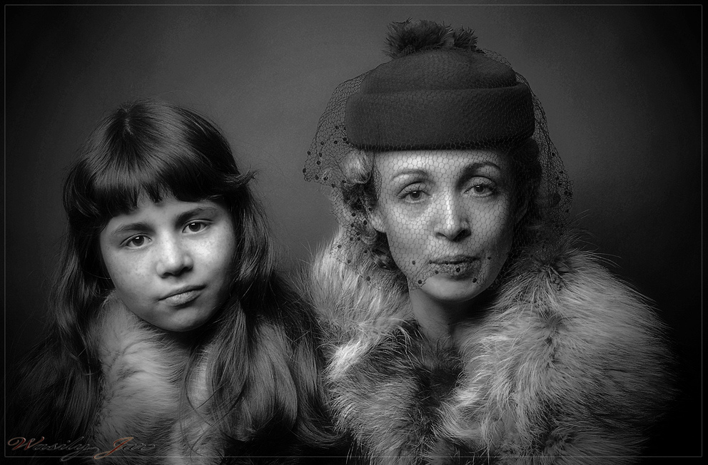 Daughter - Mutter Schwarz-weiß