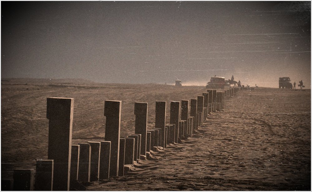 Am Fuße des Vulkans Bromo.