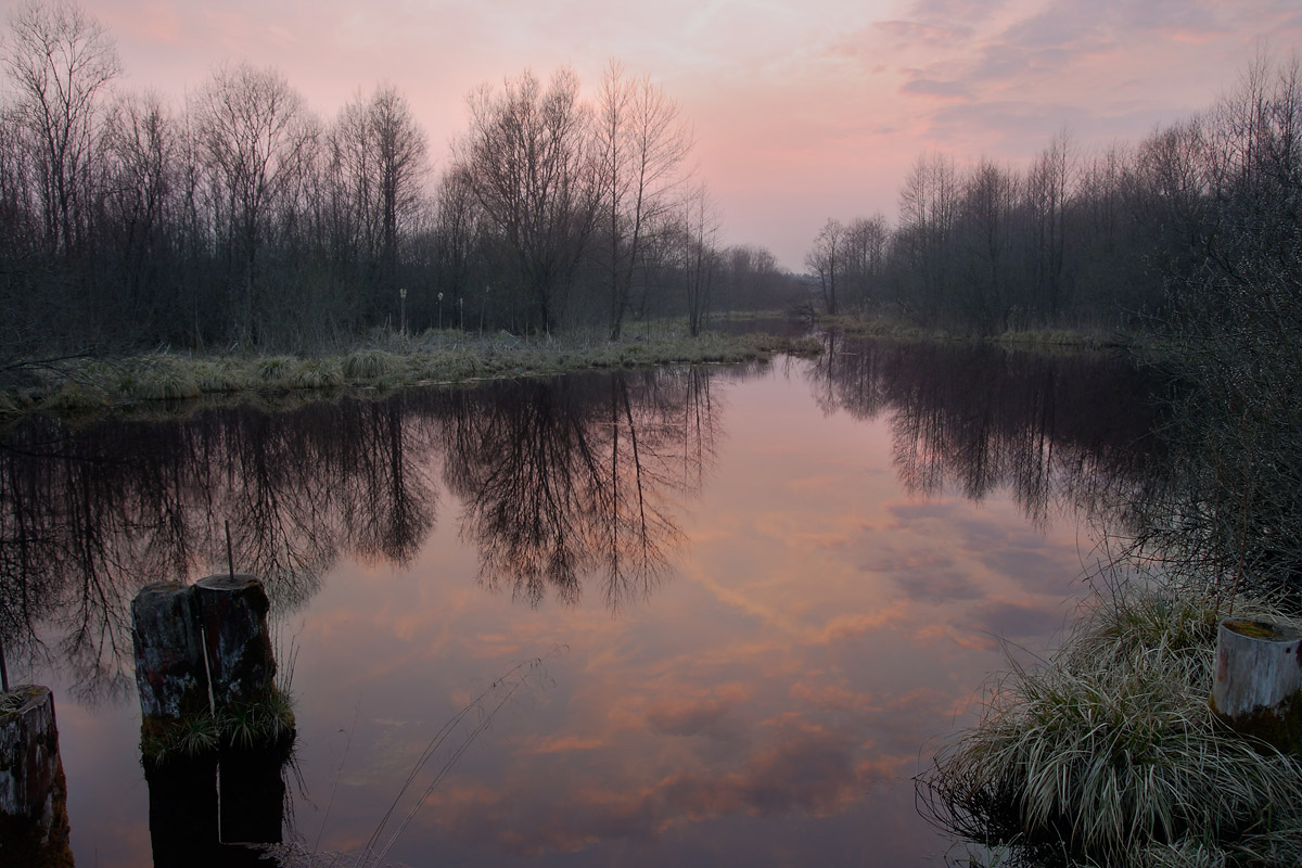 Reflexion der spät in die Nacht