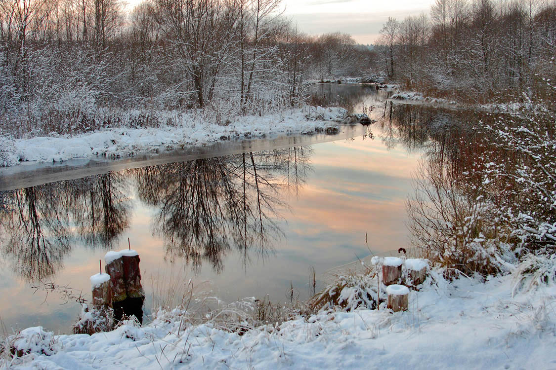 Am frühen Abend im Dezember