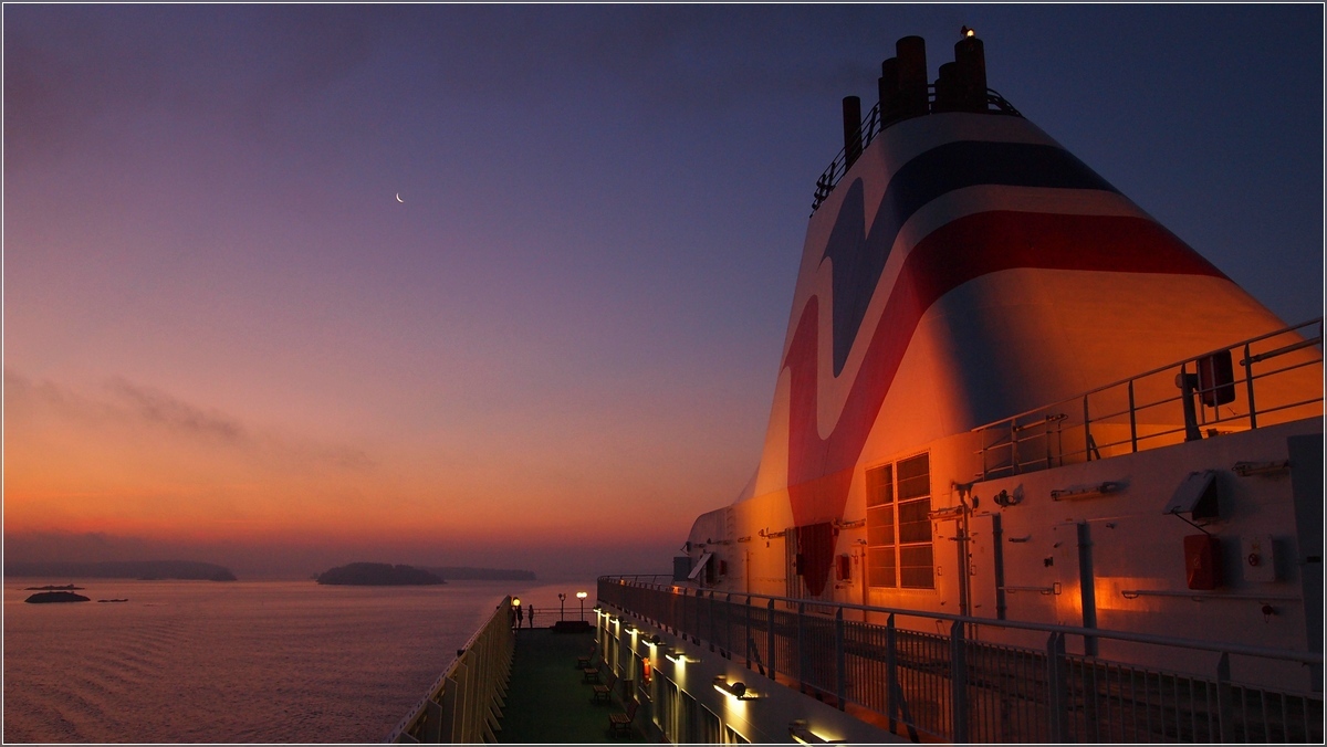 Der Morgen auf dem Schiff