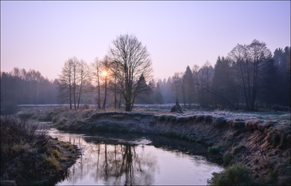 Kalte Morgengrauen im Oktober