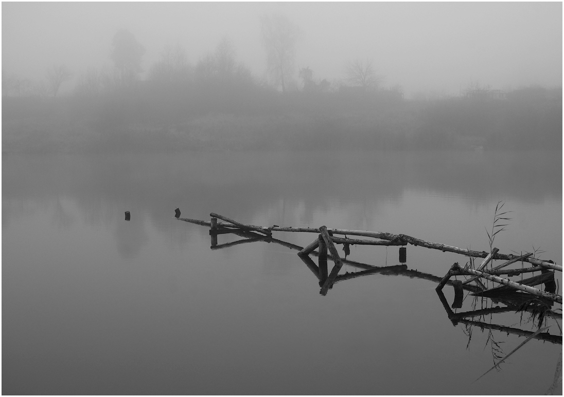 Über den nebligen Abend ...