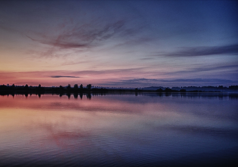 Das Spiel am Abend Sonnenuntergang Farben
