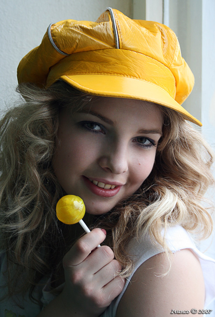 Mädchen mit Lutscher