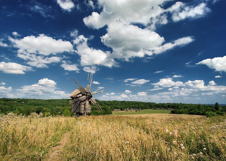 über Windmühlen ...