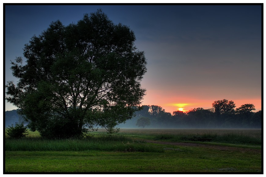 beim Passieren der Abend von 3