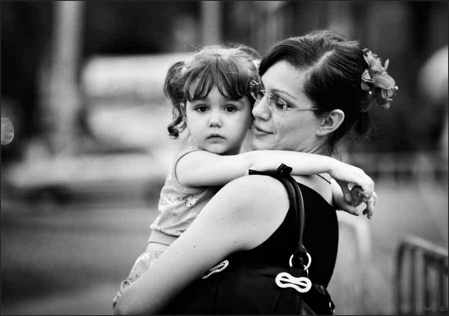 Meine Mutter in die Arme