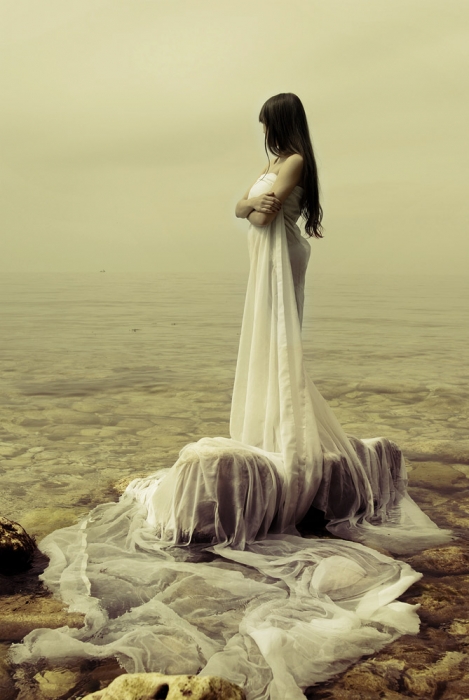 am Rande des Strandes ... am Anfang des Meeres - zu warten