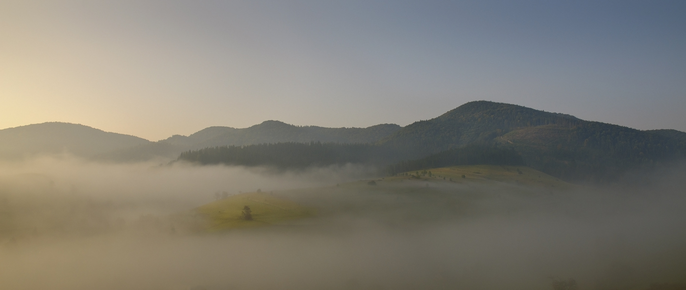Eine Minute vor der Morgendämmerung.