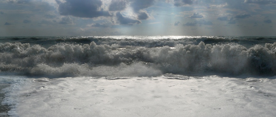 Black Sea in Grautönen