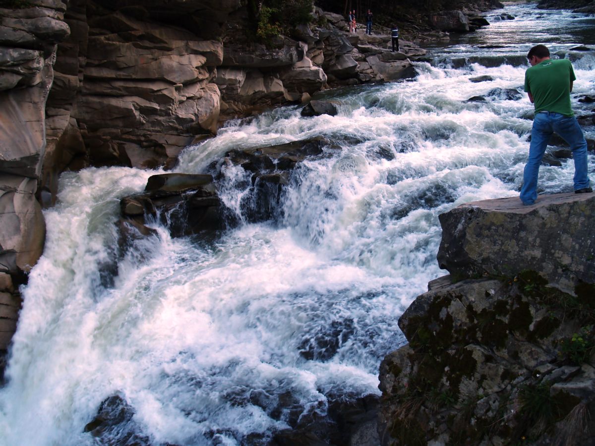 Die schnelle Strömung.