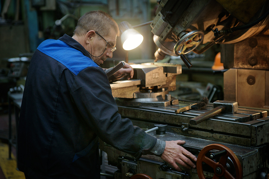 Eine Person arbeitet