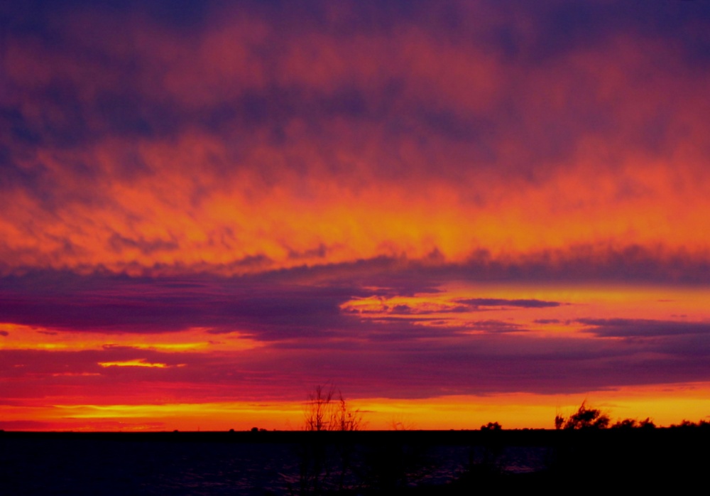 Ein feuriger Sonnenuntergang
