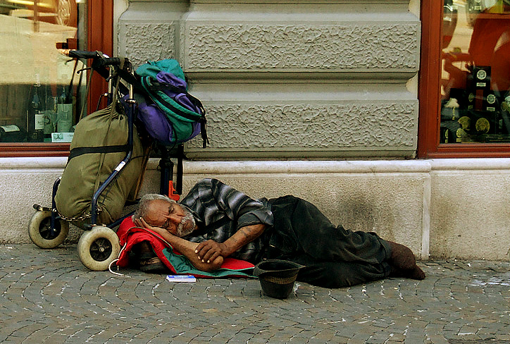 Ein Bettler.