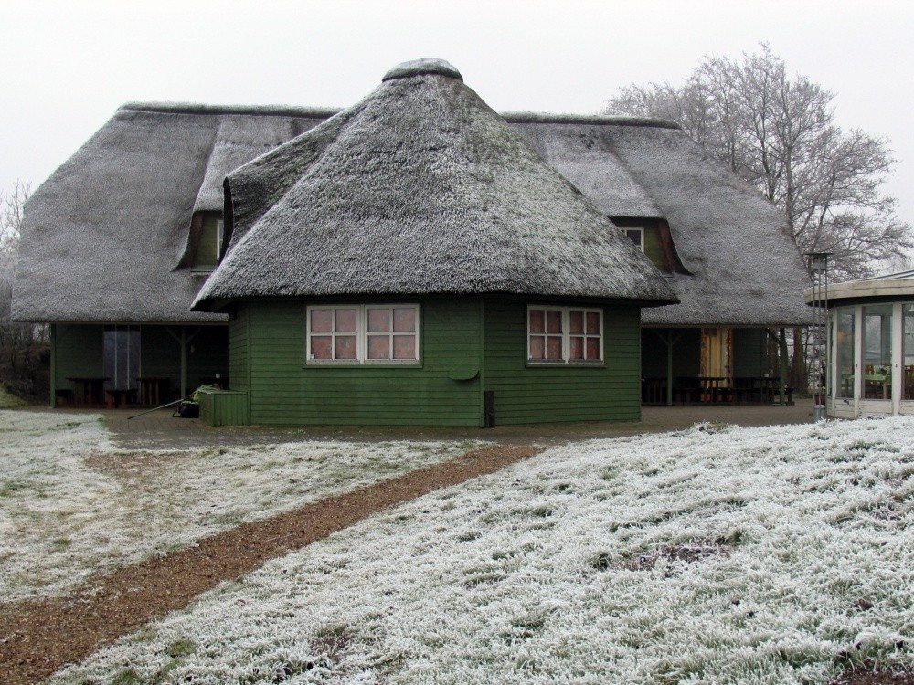 Cottage unter einem Strohdach