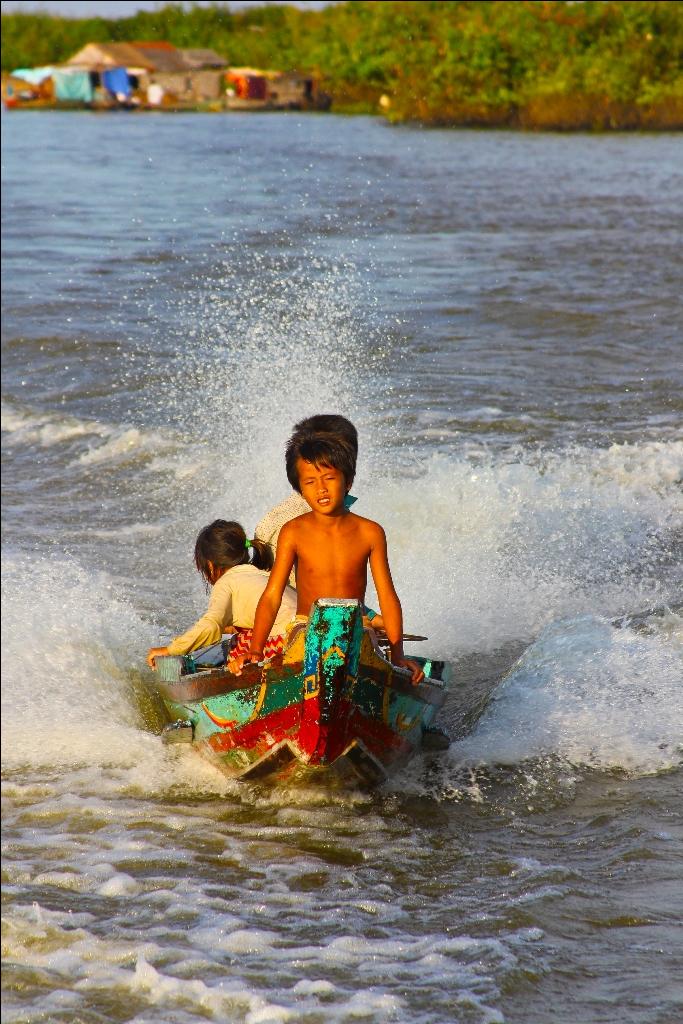 Ein Bewohner des Sees Tonle Sap